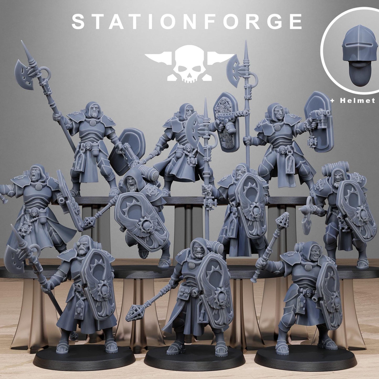 Vodalites Purifiers Modular Set Miniatures by STATIONFORGE,  Imperial guard infantry regiment
