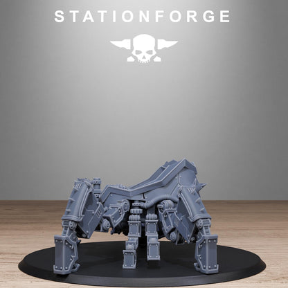 Scavenger Lectern Walker, Space Techno-bots, modular Sci-Fi warriors by STATIONFORGE, Sci-Fi Wargames Cyber-themed Grimdark miniatures