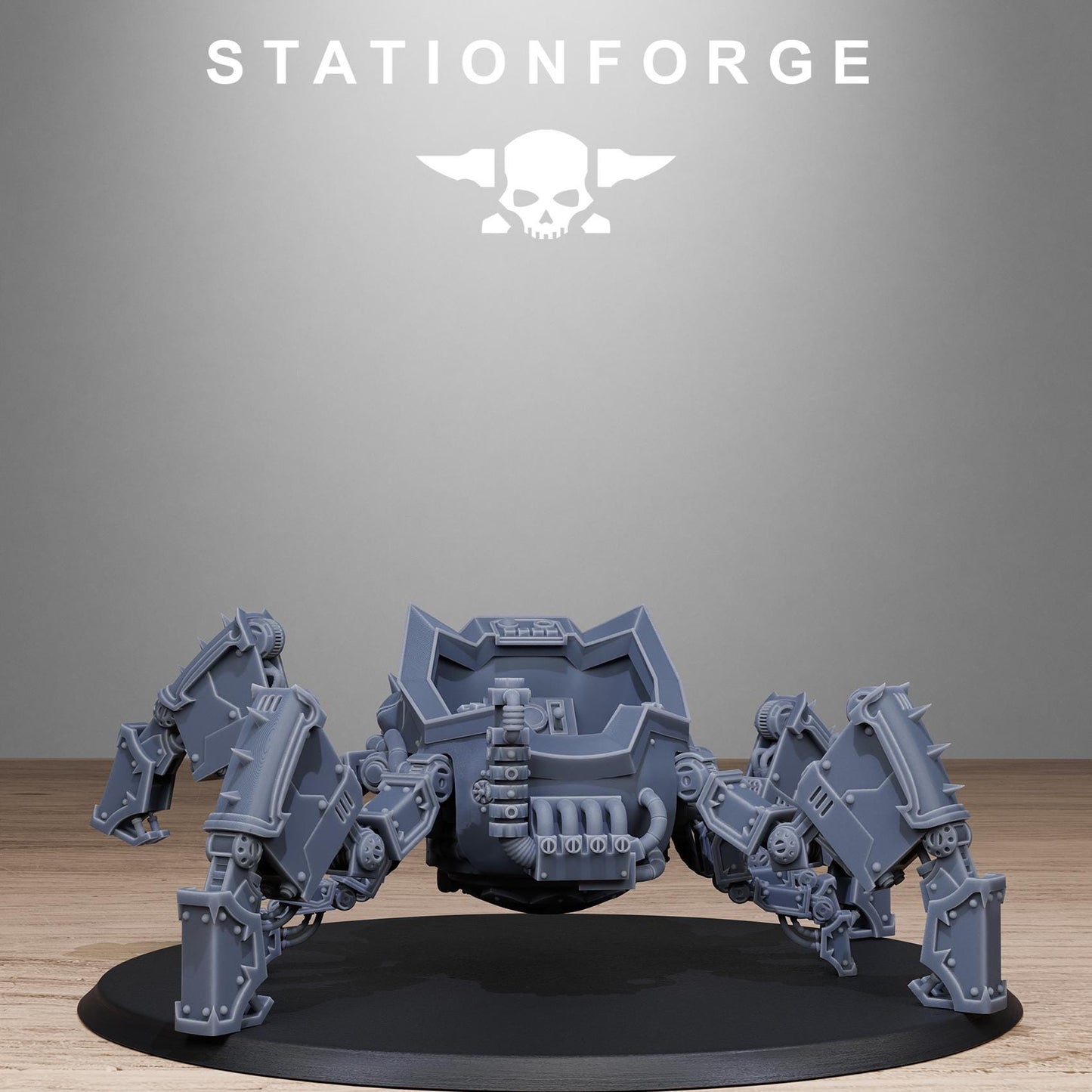 Scavenger Lectern Walker, Space Techno-bots, modular Sci-Fi warriors by STATIONFORGE, Sci-Fi Wargames Cyber-themed Grimdark miniatures