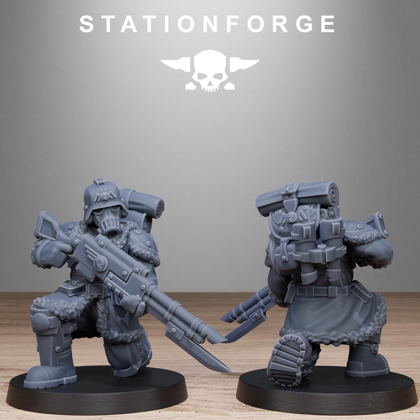 GrimGuard Frostwatch Patrol, Death Korps Proxy, Sci-Fi Wargames Miniatures by STATIONFORGE