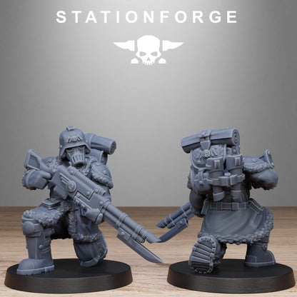 GrimGuard Frostwatch Patrol, Death Korps Proxy, Sci-Fi Wargames Miniatures by STATIONFORGE
