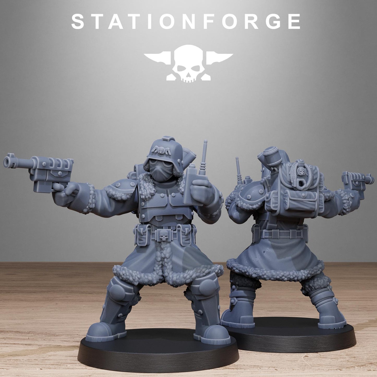 GrimGuard Frostwatch Patrol, Death Korps Proxy, Sci-Fi Wargames Miniatures by STATIONFORGE
