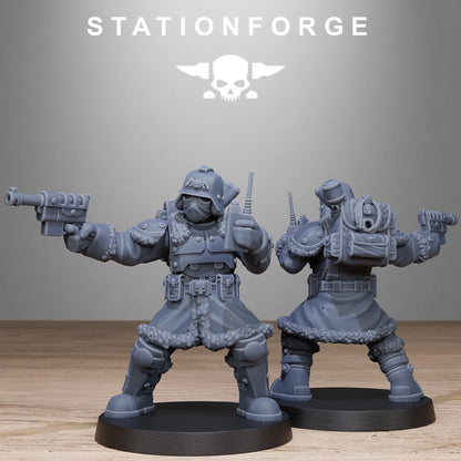 GrimGuard Frostwatch Patrol, Death Korps Proxy, Sci-Fi Wargames Miniatures by STATIONFORGE