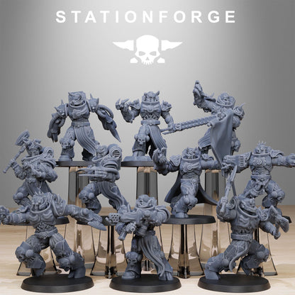 Socratis Corrupted Mutants, Modular Sci-Fi Marine warriors by STATIONFORGE, Grimdark Wargames Proxy
