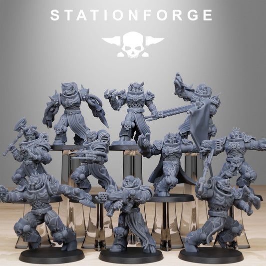 Socratis Corrupted Mutants, Modular Sci-Fi Marine warriors by STATIONFORGE, Grimdark Wargames Proxy