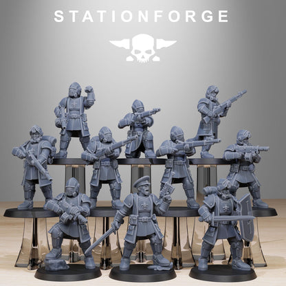 RoyalGuard Patrol Modular Set Miniatures by STATIONFORGE,  Imperial guard infantry regiment