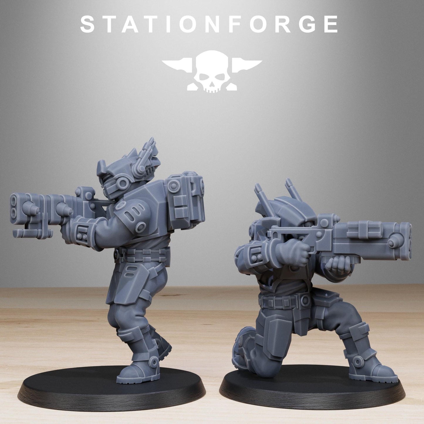 Tarion Assault Squad, Communitarian Alien Infantry, Sci-Fi Wargames Miniatures by STATIONFORGE