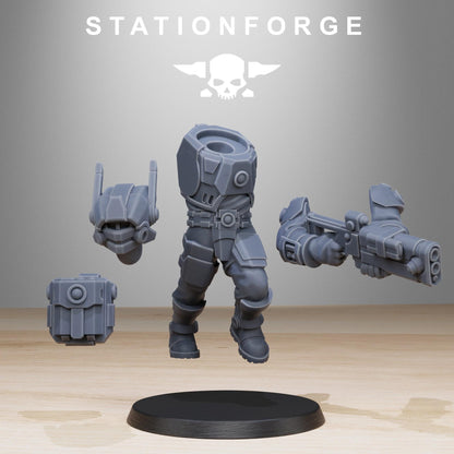 Tarion Assault Squad, Communitarian Alien Infantry, Sci-Fi Wargames Miniatures by STATIONFORGE