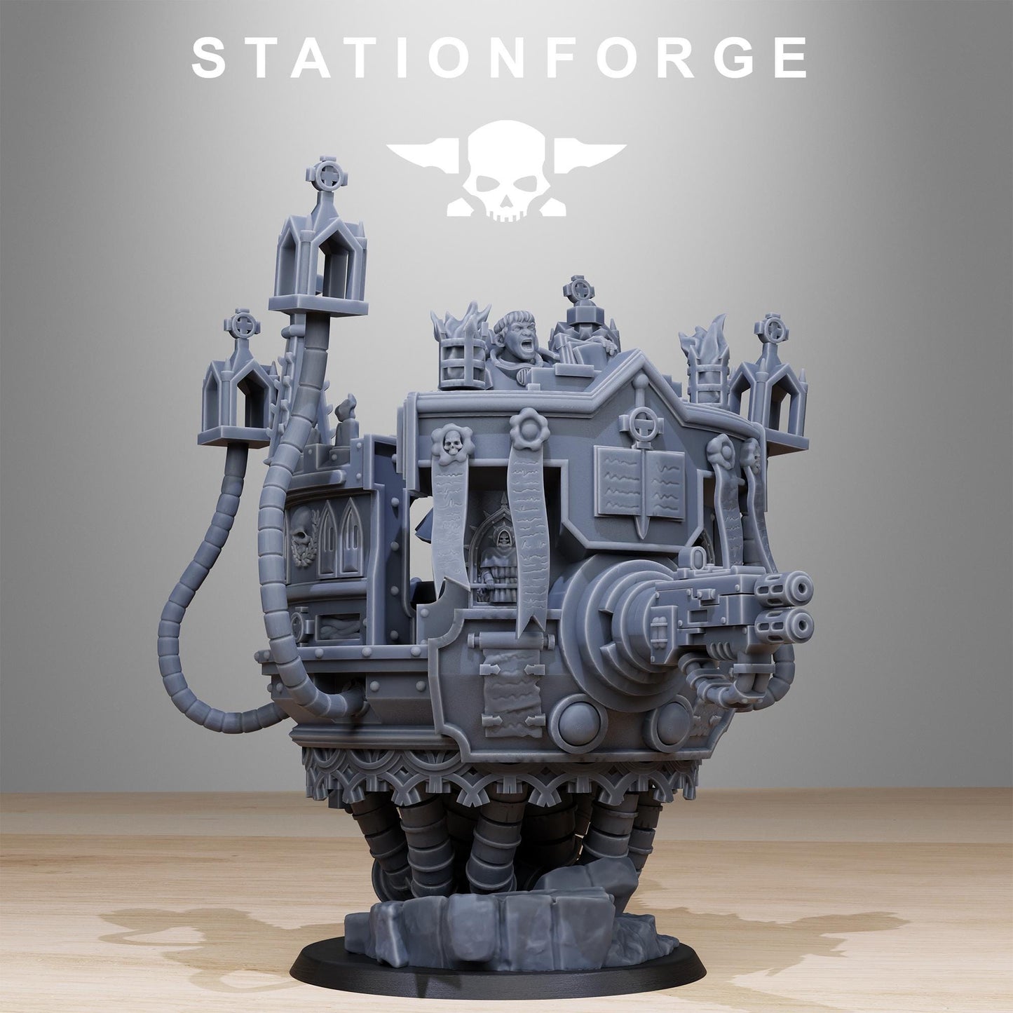 Vodalites Pulpit Modular Set Miniatures by STATIONFORGE,  Imperial guard infantry regiment