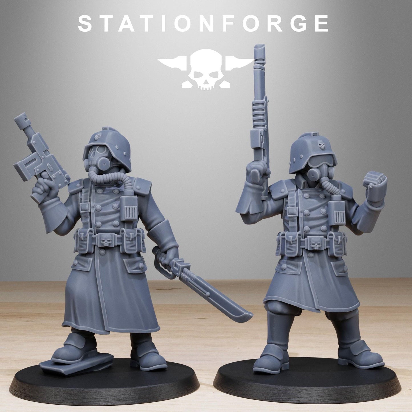 Grimguard Militants, Death Korps Proxy, Sci-Fi Wargames Miniatures by STATIONFORGE