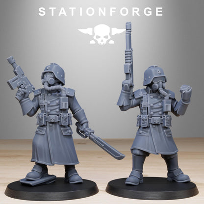 Grimguard Militants, Death Korps Proxy, Sci-Fi Wargames Miniatures by STATIONFORGE