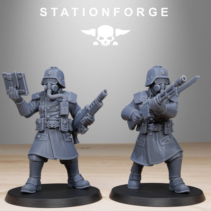 Grimguard Militants, Death Korps Proxy, Sci-Fi Wargames Miniatures by STATIONFORGE