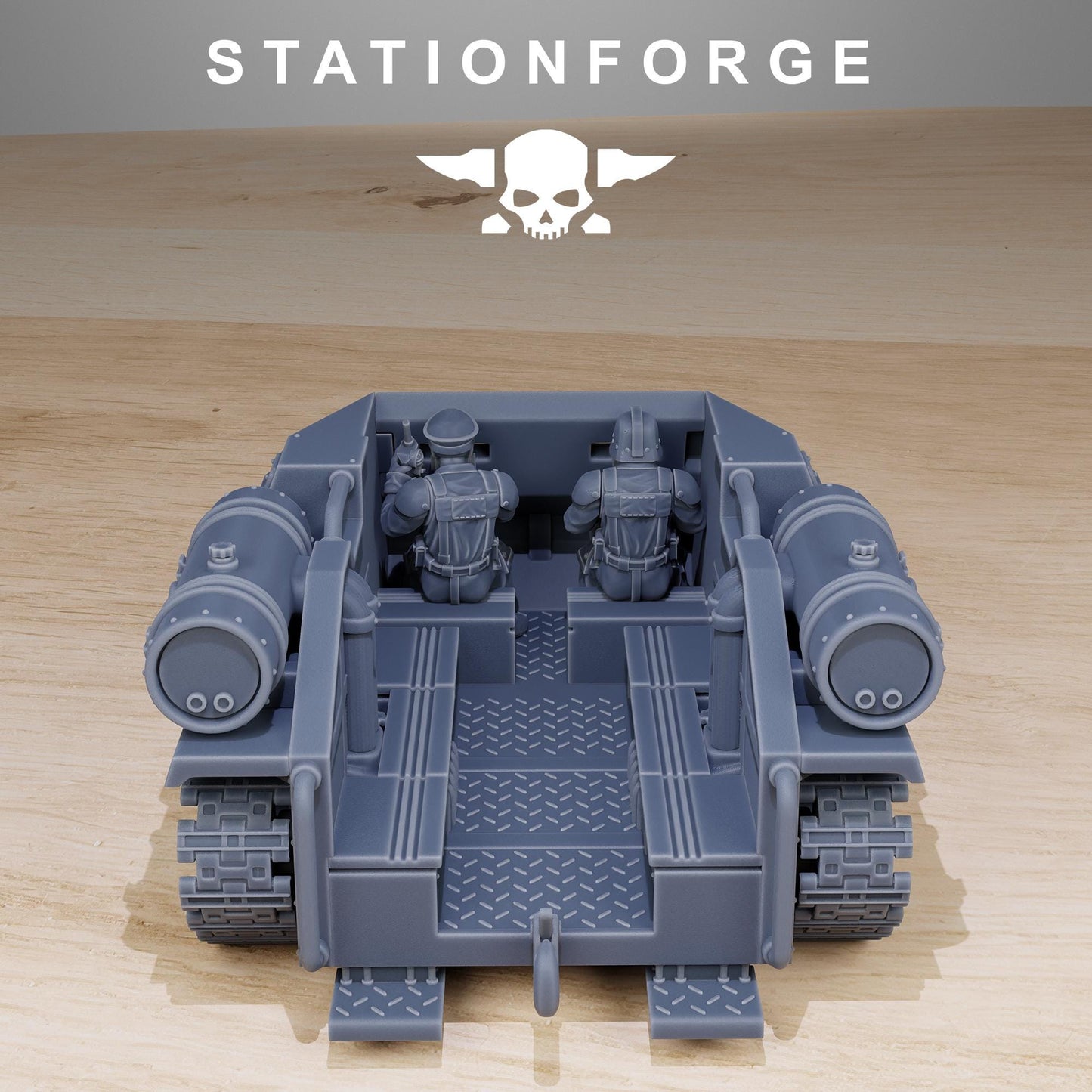 GrimGuard Tankette, Modular Sci-Fi Guardsmen Vehicle by STATIONFORGE, Sci-fi Wargames Proxy, Imperial Guard Transport Truck