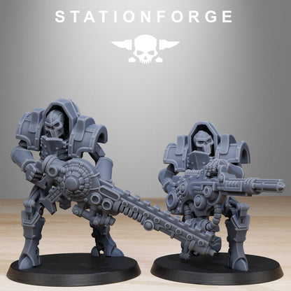 Astronet Heavy Infantry, Modular Sci-Fi Undead Robot Warriors by STATIONFORGE, Grimdark Wargames Proxy