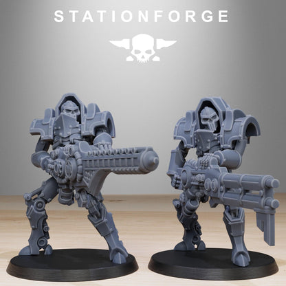 Astronet Heavy Infantry, Modular Sci-Fi Undead Robot Warriors by STATIONFORGE, Grimdark Wargames Proxy