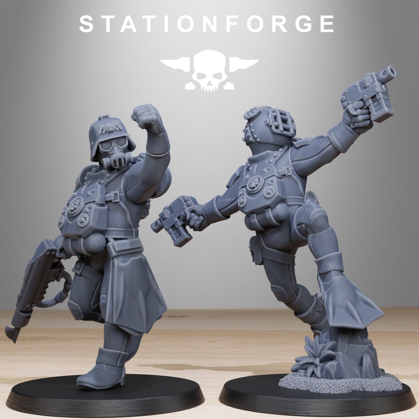 GrimGuard Divers, Death Korps Proxy, Sci-Fi Wargames Miniatures by STATIONFORGE