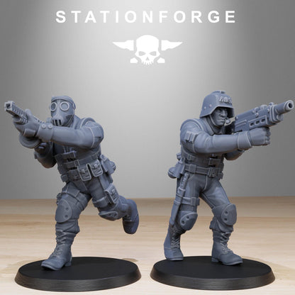 GrimGuard Counter Terrorists, Death Korps Proxy, Sci-Fi Wargames Miniatures by STATIONFORGE