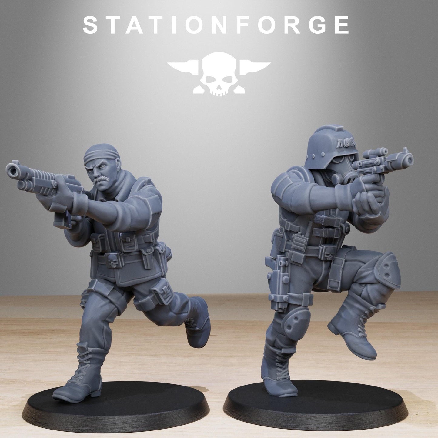 GrimGuard Counter Terrorists, Death Korps Proxy, Sci-Fi Wargames Miniatures by STATIONFORGE