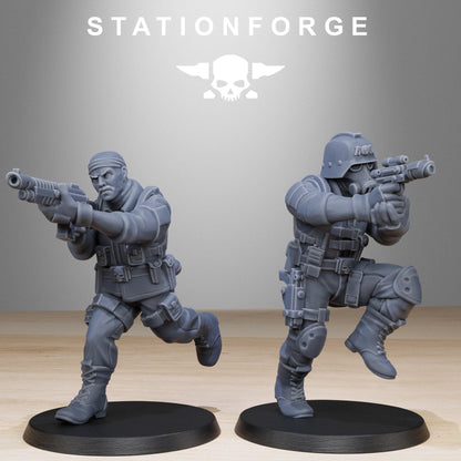GrimGuard Counter Terrorists, Death Korps Proxy, Sci-Fi Wargames Miniatures by STATIONFORGE