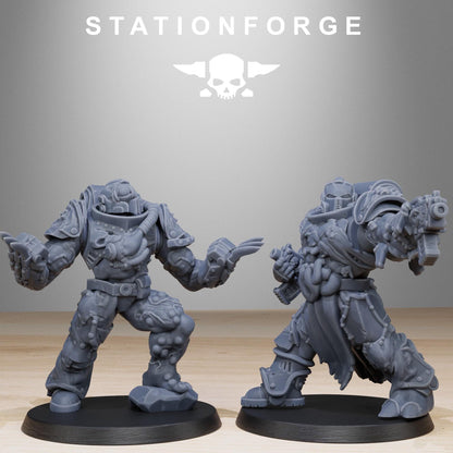 Corrupted Socratis Infantry, Modular Sci-Fi Marine warriors by STATIONFORGE, Grimdark Wargames Proxy
