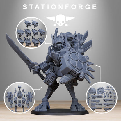 Tarion Elder Mech Mk1, Communitarian Alien Infantry, Sci-Fi Wargames Miniatures by STATIONFORGE
