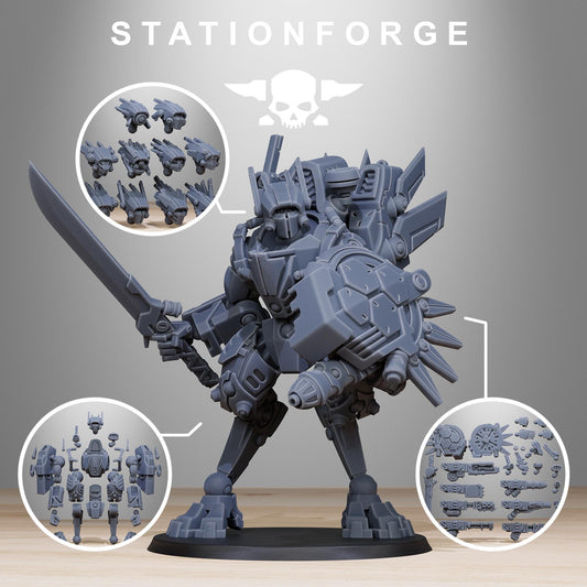 Tarion Elder Mech Mk1, Communitarian Alien Infantry, Sci-Fi Wargames Miniatures by STATIONFORGE