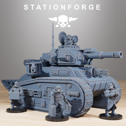 GrimGuard Light Tank - GrimGuard Main Battle Tank, Sci-Fi Space Guard Soldiers by STATIONFORGE