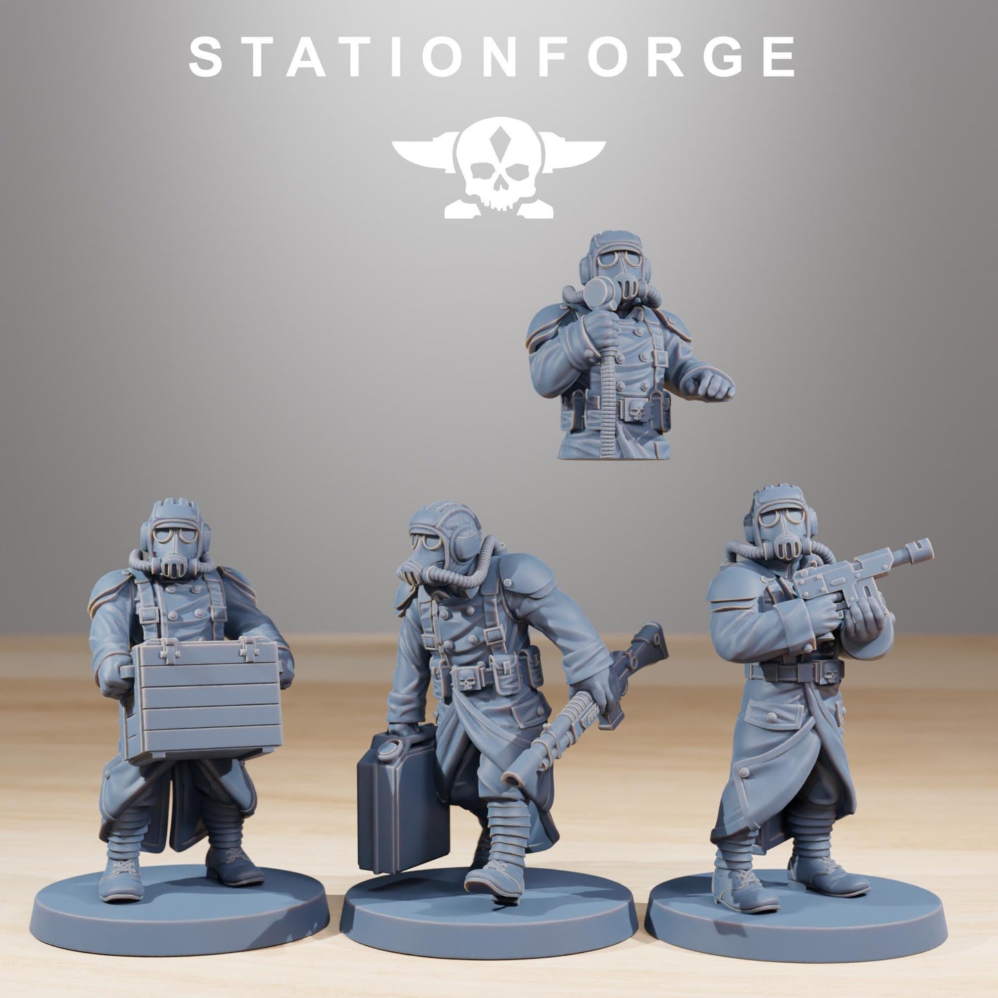 GrimGuard Light Tank - GrimGuard Main Battle Tank, Sci-Fi Space Guard Soldiers by STATIONFORGE