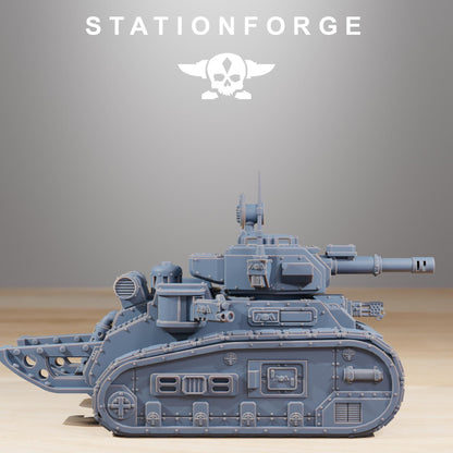 GrimGuard Light Tank - GrimGuard Main Battle Tank, Sci-Fi Space Guard Soldiers by STATIONFORGE