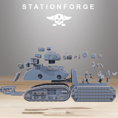 GrimGuard Light Tank - GrimGuard Main Battle Tank, Sci-Fi Space Guard Soldiers by STATIONFORGE