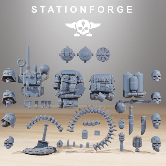 GrimGuard Bits and Assets Pack, Death Korps Proxy, Sci-Fi Wargames Miniatures by STATIONFORGE