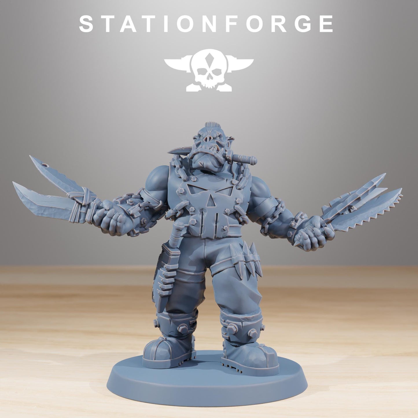 Orkaz Skillers, Space-Faring Orkish Menace Sculpted by STATIONFORGE, Grimdark Compatible, Sci-Fi Wargame Scale