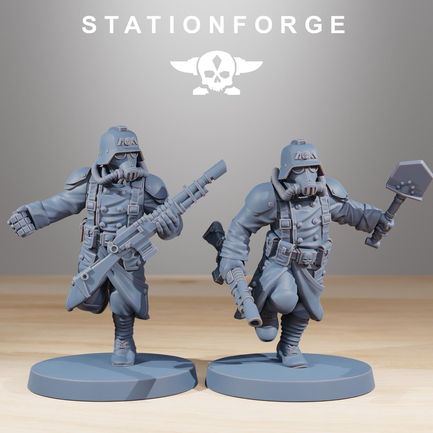 GrimGuard Acolytes, Death Korps Proxy, Sci-Fi Wargames Miniatures by STATIONFORGE