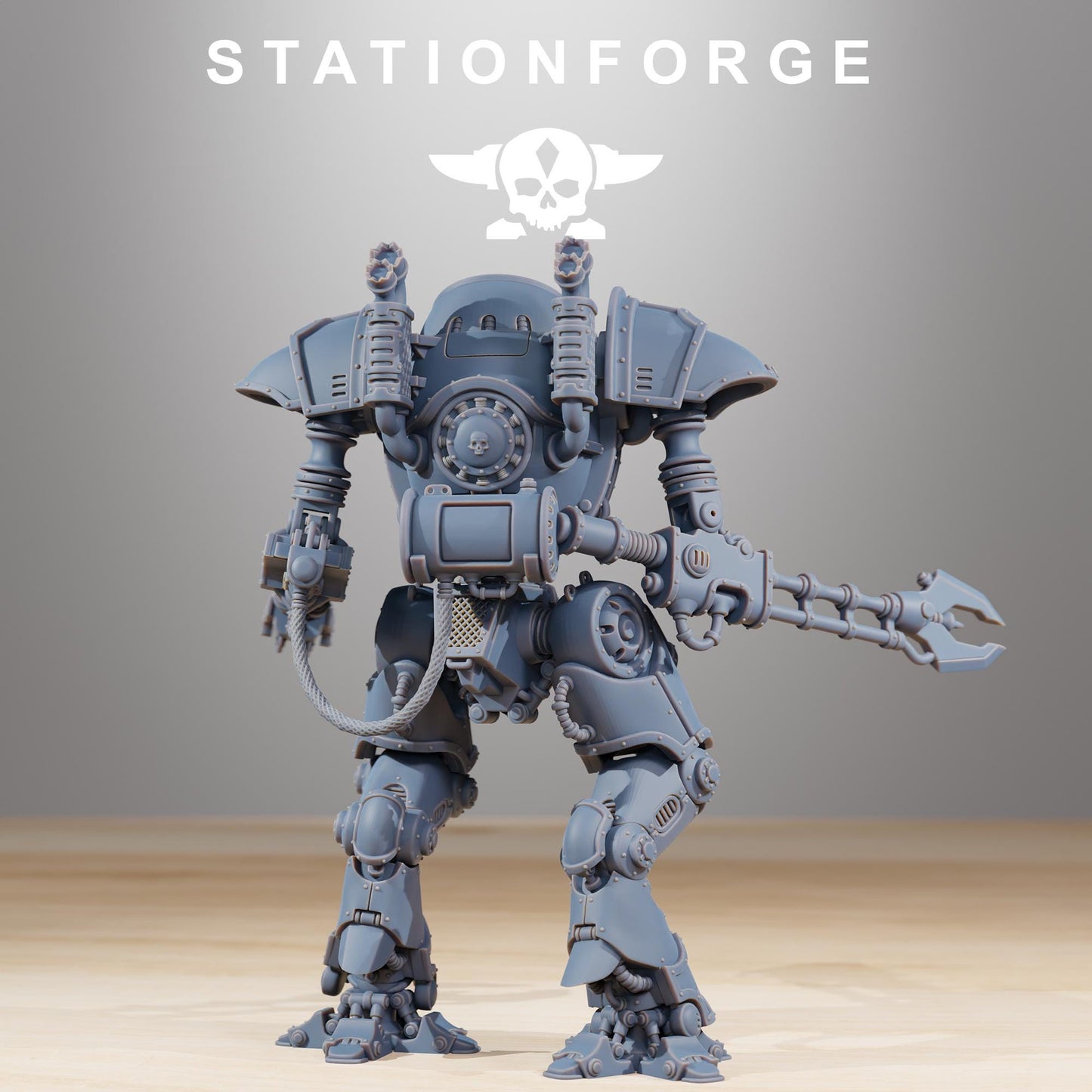 Scavenger Armageddon, Modular Sci-Fi Titanic Warbot by STATIONFORGE, Grimdark Wargames Proxy