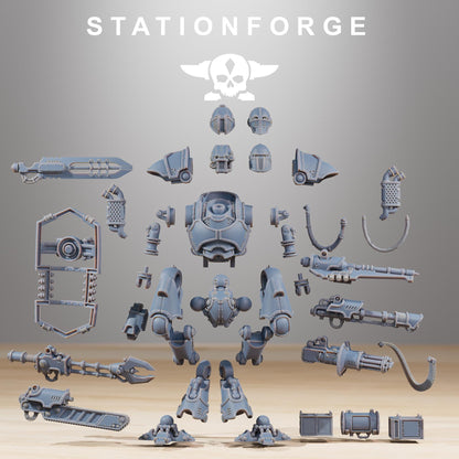 Scavenger Armageddon, Modular Sci-Fi Titanic Warbot by STATIONFORGE, Grimdark Wargames Proxy