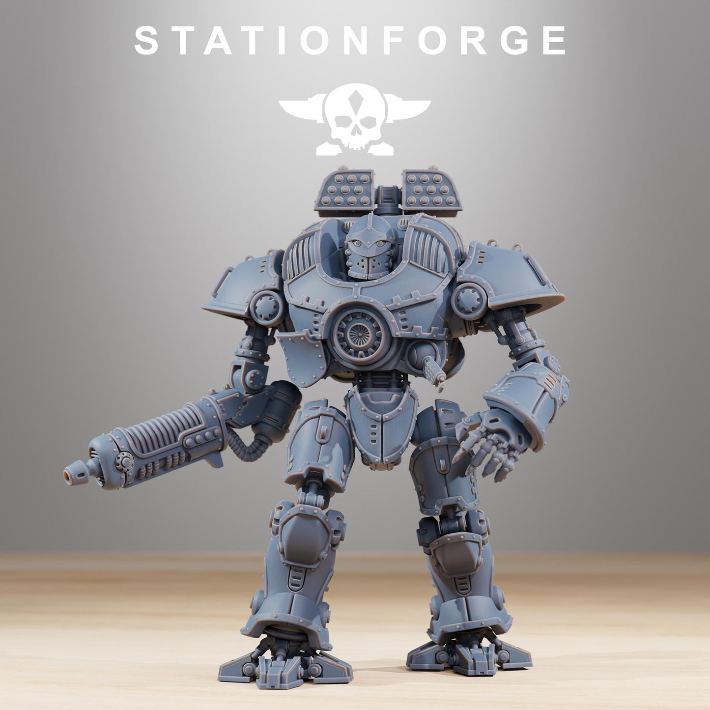 Scavenger Defender Mk2, Modular Sci-Fi Titanic Warbot by STATIONFORGE, Grimdark Wargames Proxy