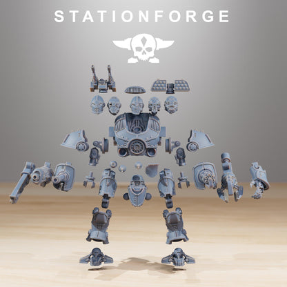 Scavenger Defender Mk2, Modular Sci-Fi Titanic Warbot by STATIONFORGE, Grimdark Wargames Proxy