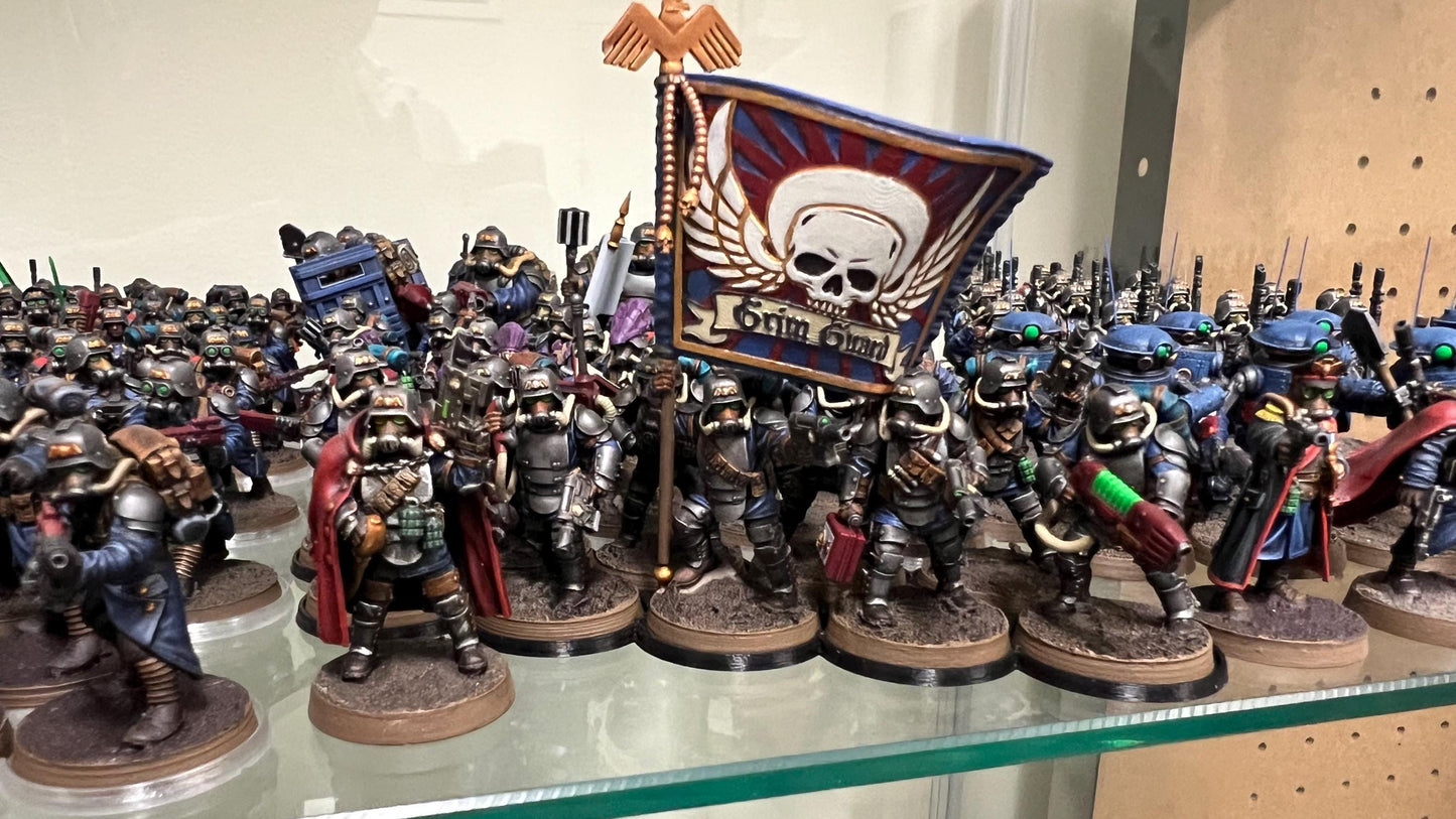 GrimGuard Ironclads, Death Korps Proxy, Sci-Fi Wargames Miniatures by STATIONFORGE