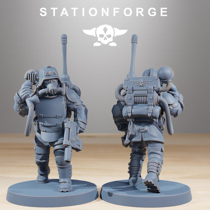 GrimGuard Ironclads, Death Korps Proxy, Sci-Fi Wargames Miniatures by STATIONFORGE