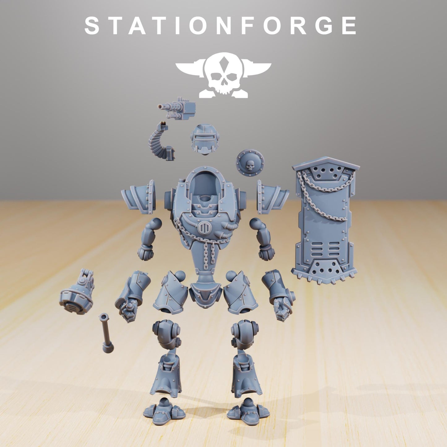 Scavenger Exutars, Mechanical Robot Infantry, Sci-Fi Wargames Miniatures by STATIONFORGE