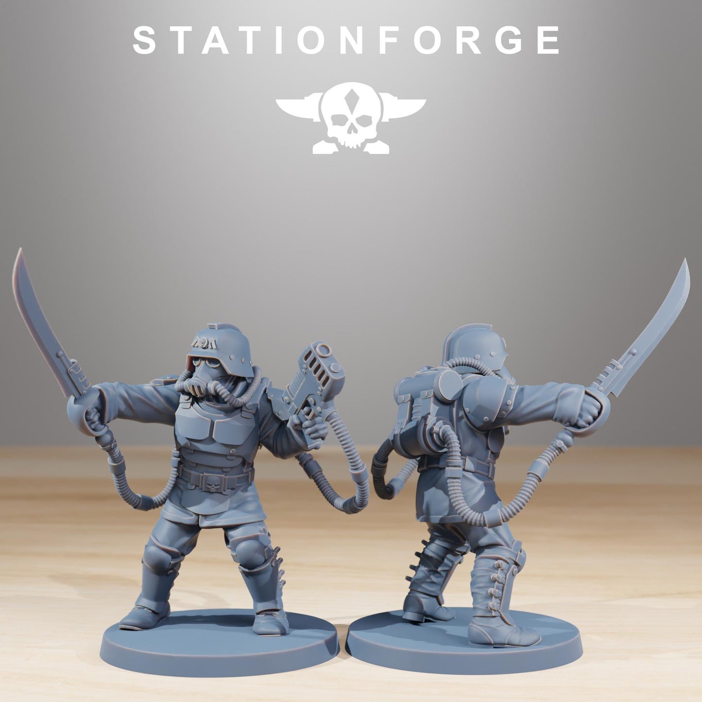 Grimguard Commandos, Death Korps Proxy, Sci-Fi Wargames Miniatures by STATIONFORGE