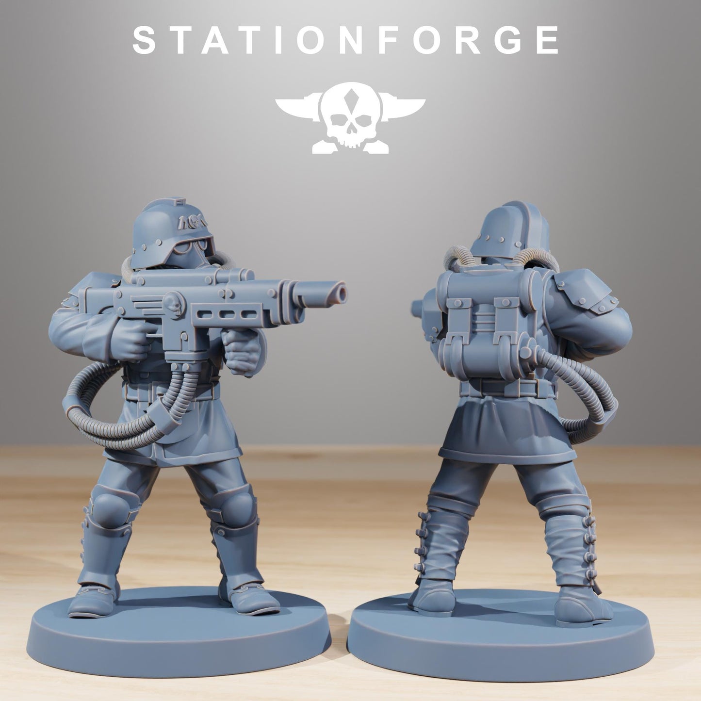Grimguard Commandos, Death Korps Proxy, Sci-Fi Wargames Miniatures by STATIONFORGE