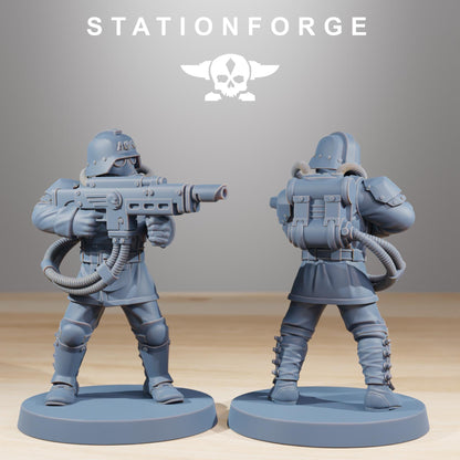 Grimguard Commandos, Death Korps Proxy, Sci-Fi Wargames Miniatures by STATIONFORGE