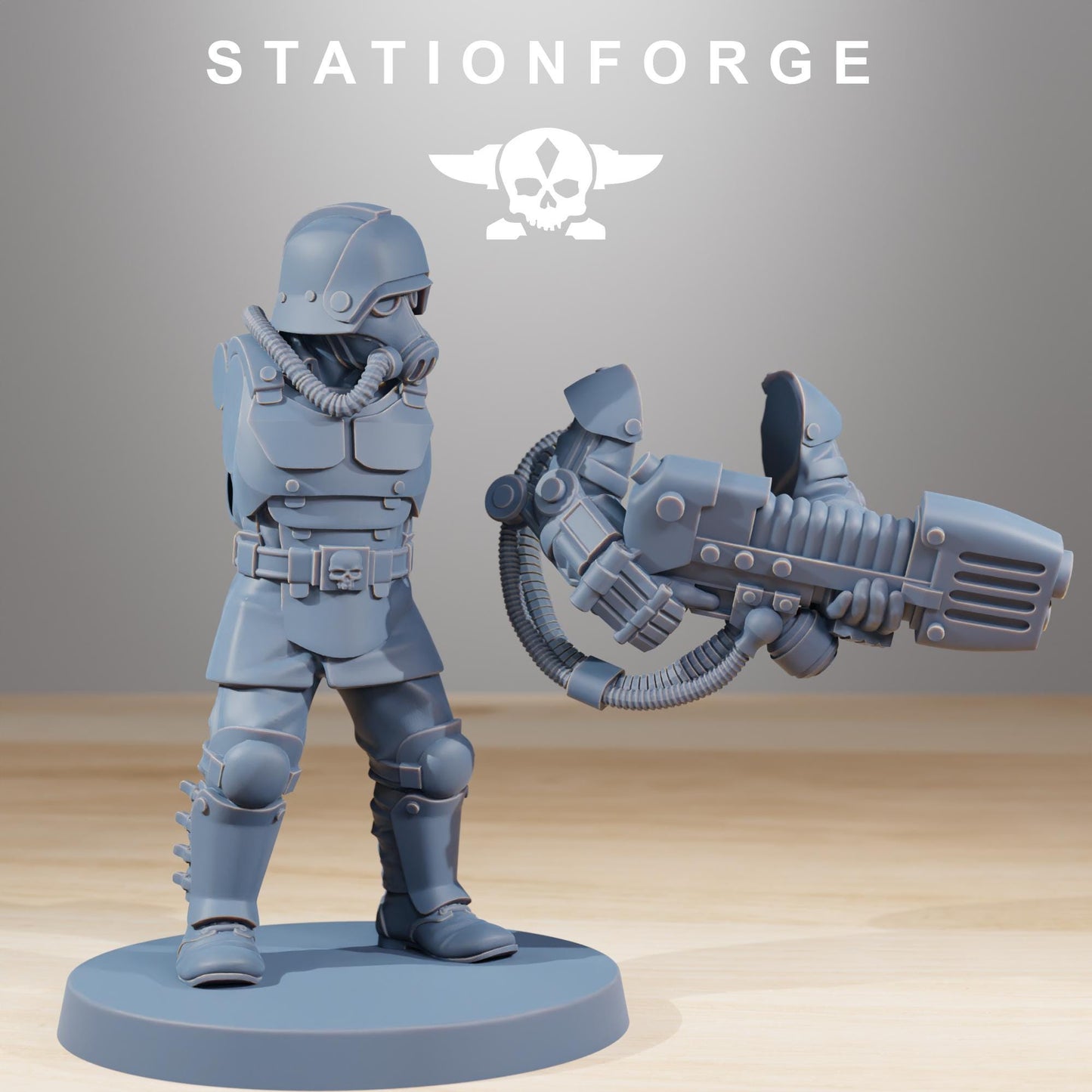 Grimguard Commandos, Death Korps Proxy, Sci-Fi Wargames Miniatures by STATIONFORGE