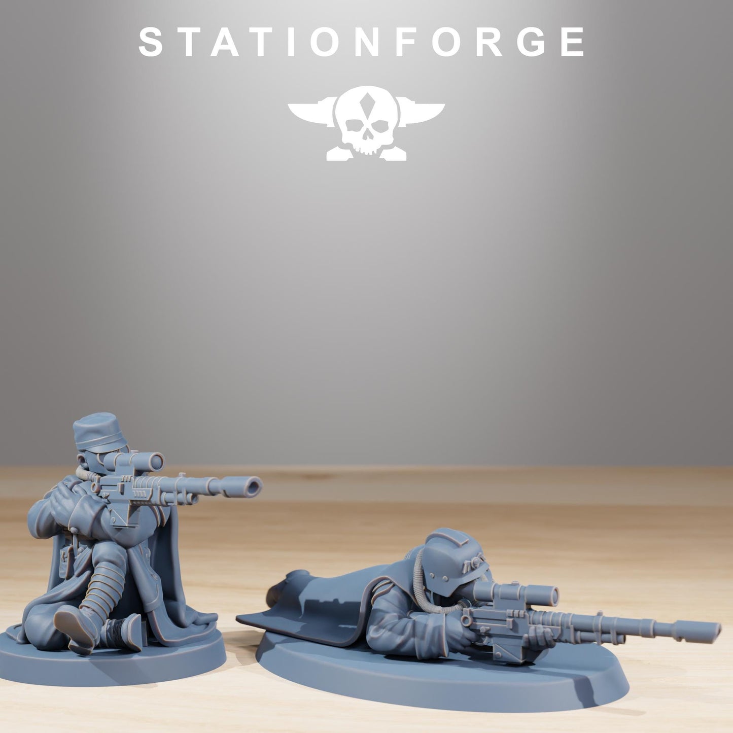 GrimGuard Marksmen, Death Korps Proxy, Sci-Fi Wargames Miniatures by STATIONFORGE