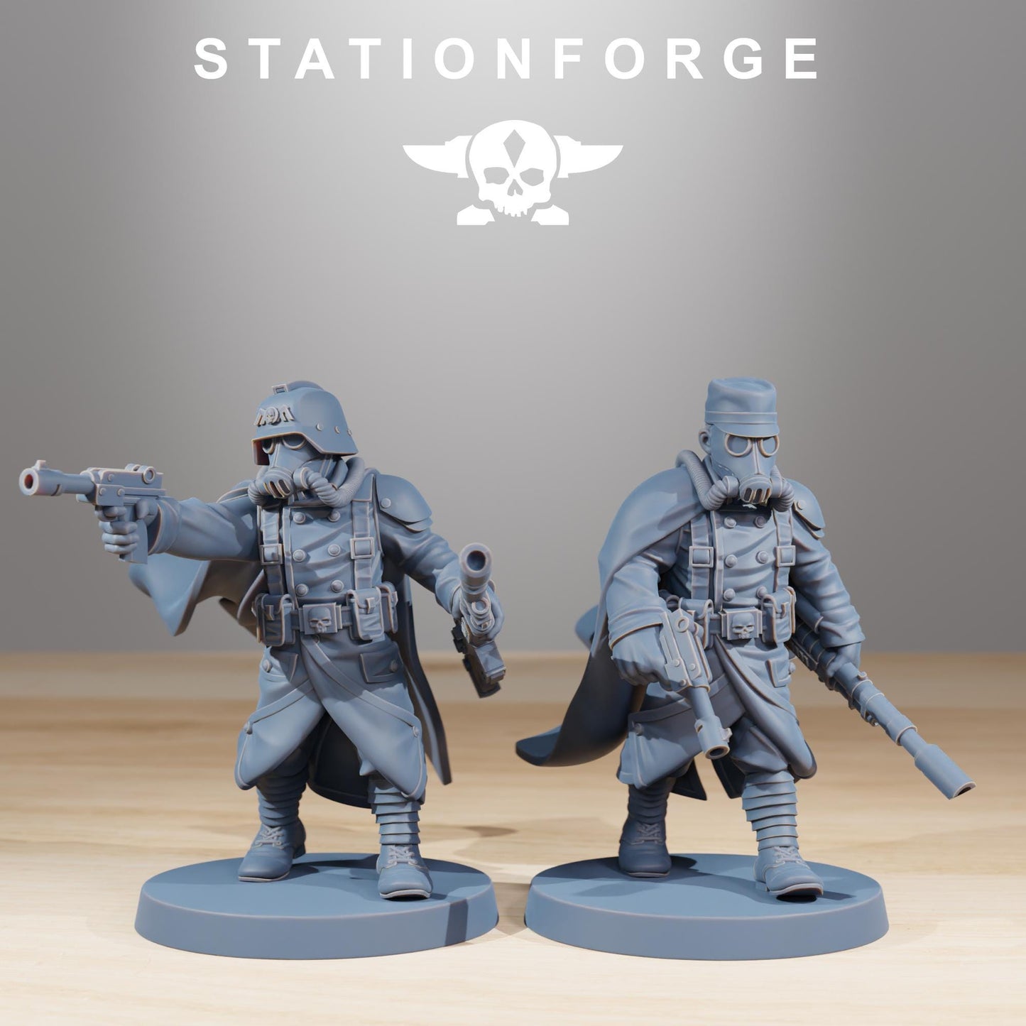 GrimGuard Marksmen, Death Korps Proxy, Sci-Fi Wargames Miniatures by STATIONFORGE
