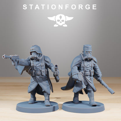 GrimGuard Marksmen, Death Korps Proxy, Sci-Fi Wargames Miniatures by STATIONFORGE