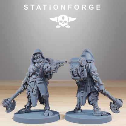 Scavenger Rangers Builder Kit, Space Techno-bots, modular Sci-Fi warriors by STATIONFORGE, Sci-Fi Wargames Cyber-themed Grimdark miniatures