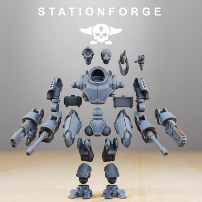 Scavenger Bracers, Modular Sci-Fi Titanic Warbot by STATIONFORGE, Grimdark Wargames Proxy