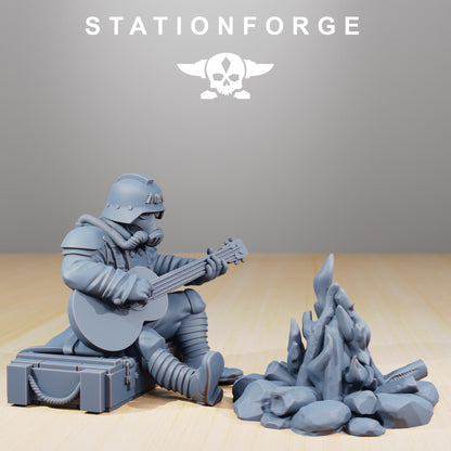 GrimGuard Comrades, Death Korps Proxy, Sci-Fi Wargames Miniatures by STATIONFORGE